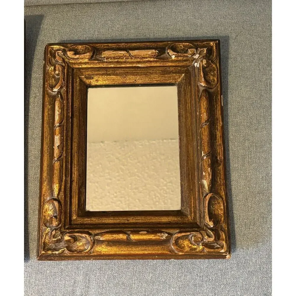 Vintage La Barge Mirrors (2) Wooden 13 X 11 Small Space Home Decor Gallery Wall